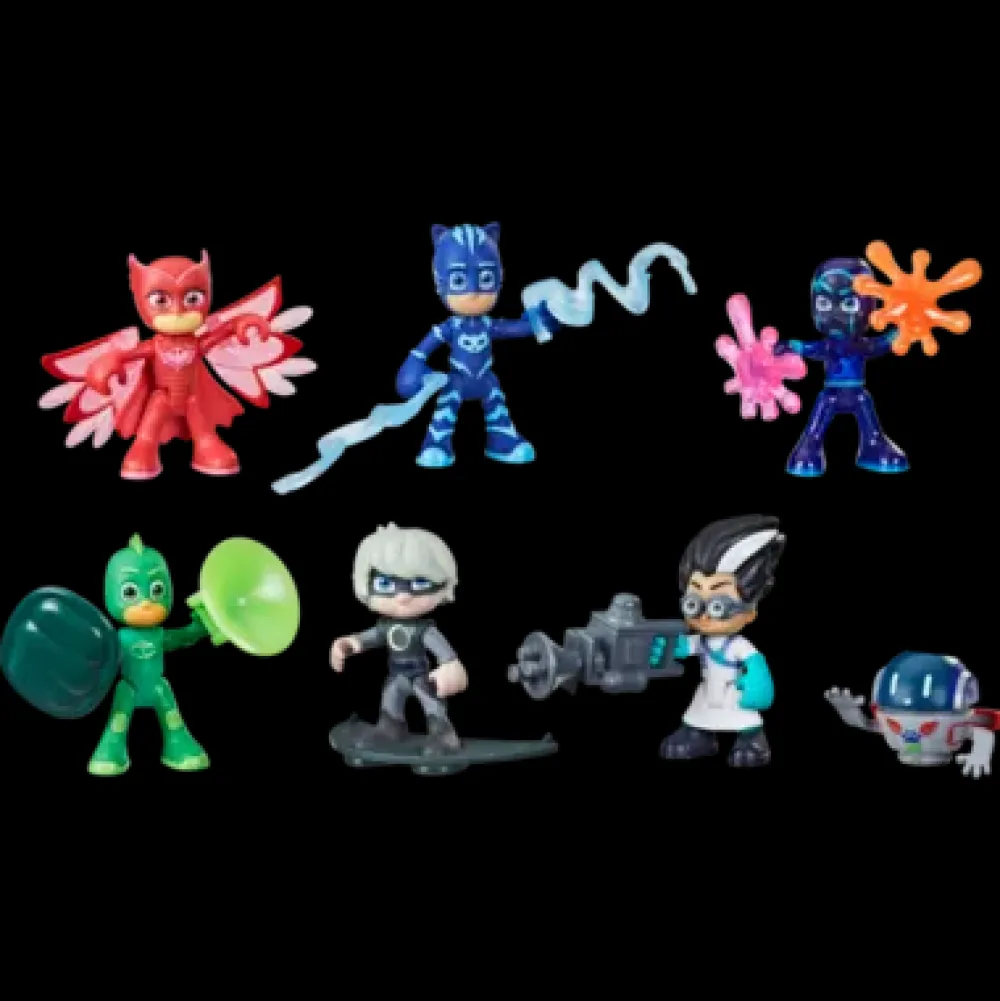 Best Super Pigiamini, Eroi E Cattivi, Set Da 7 Personaggi E 10 Accessori Mondi Immaginari