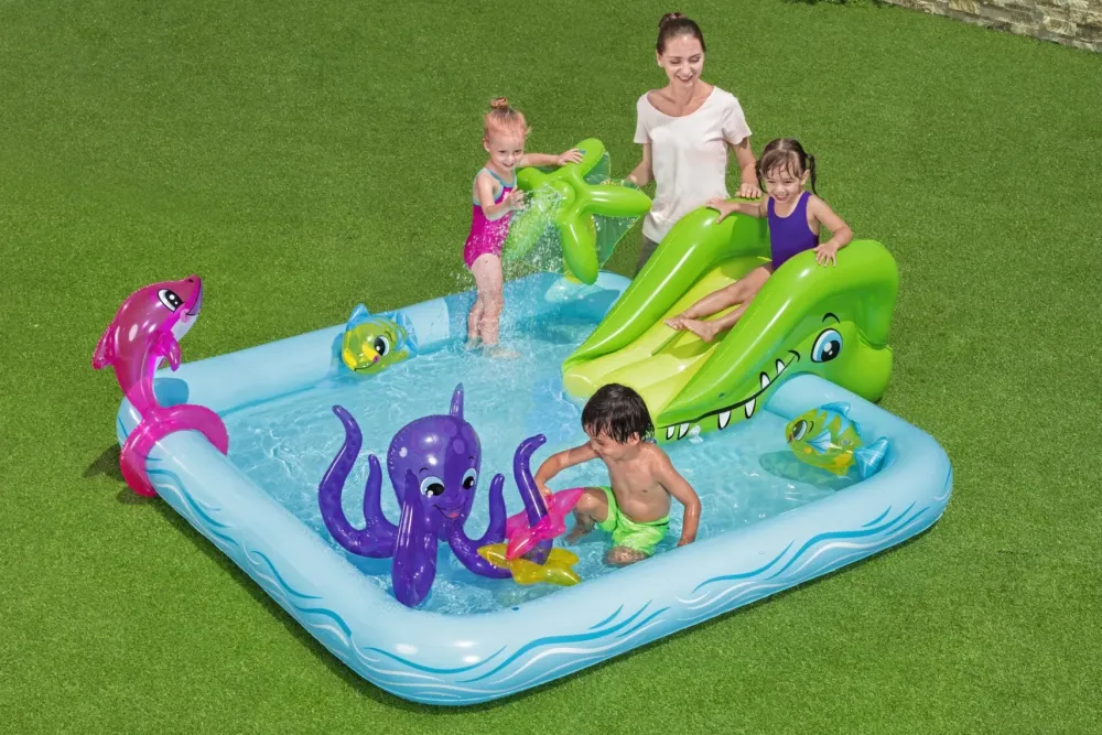 Play Center Gonfiabile Con Piscina ® Fantastic Aquarium , 2 Anni+ Gonfiabili Per Bambini