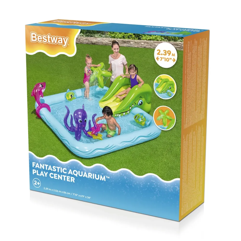 Play Center Gonfiabile Con Piscina ® Fantastic Aquarium , 2 Anni+ Gonfiabili Per Bambini