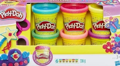 Discount Play Doh 6 Vasetti Brillanti Plastilina E Pasta Modellabile