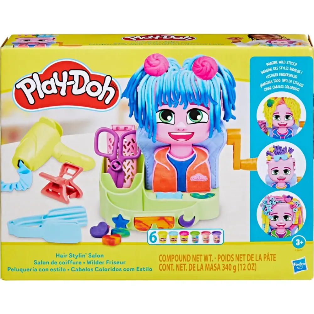 Capelli Pazzerelli, Playset Per Giocare Al Parrucchiere, Giocattoli Di Fantasia Per Bambini E Bambine Dai 3 Anni In Su Plastilina E Pasta Modellabile
