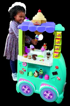 Discount , Kitchen Creations, Il Super Camioncino Dei Gelati Di , Playset Con Cucina Di Grandi Dimensioni Con Suoni Realistici, 27 Accessori, 12 Vasetti Di Pasta Da Modellare Atossica Plastilina E Pasta Modellabile