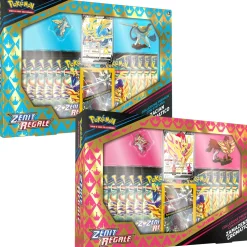 New Collezione Premium Statuina Zacian/Zamazenta Cromatico Zenit Regale Giochi Di Carte