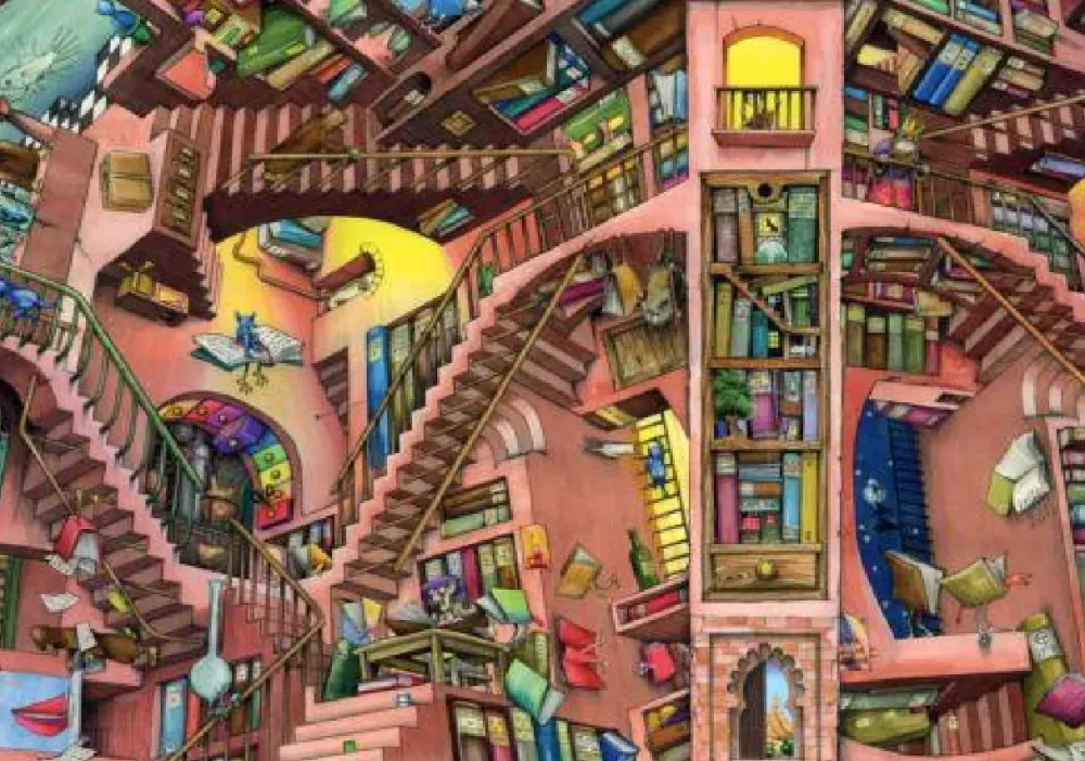 Best Puzzle La Biblioteca Bislacca, 500 Pezzi, Puzzle Adulti Puzzle 500 Pezzi