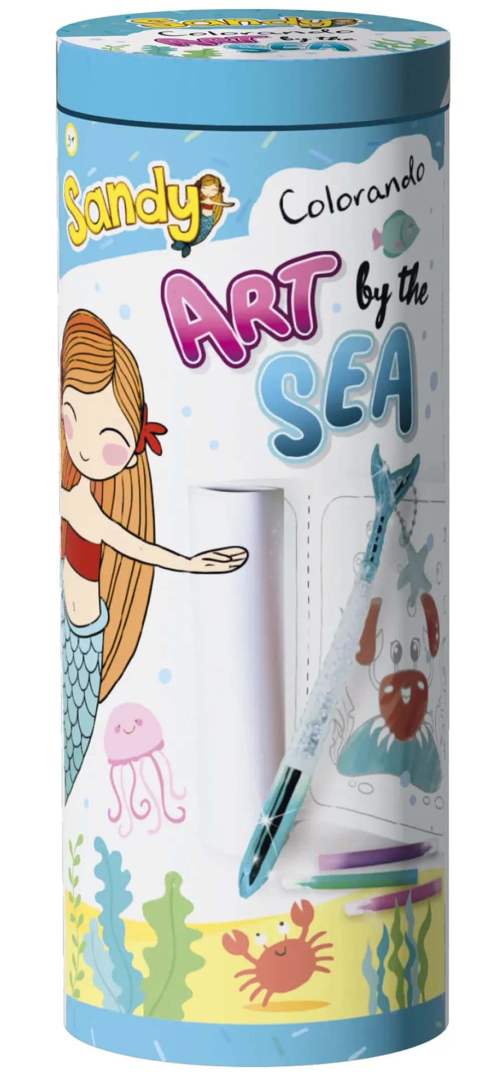 Clearance Sandy Colorando Art By The Sea In Display Da 8 Mosaici, Sabbia, Glitter