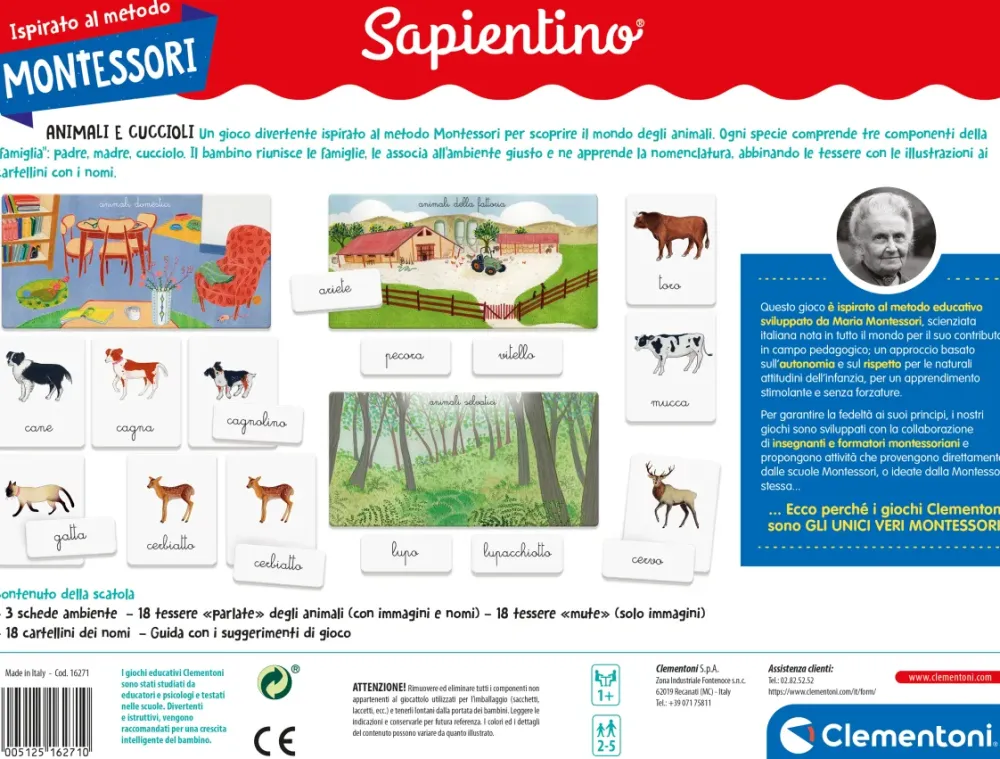 Sale Montessori Gli Animali E I Loro Cuccioli Primi Apprendimenti