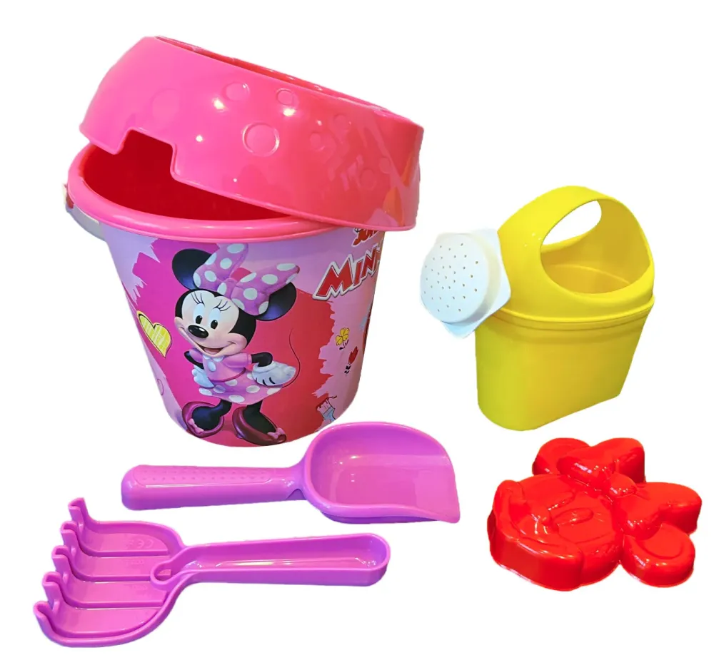 Best Secchiello Cm 18 Con Innaffiatoio, Setaccio, Paletta, Rastrello E Formina Giocattoli Mare