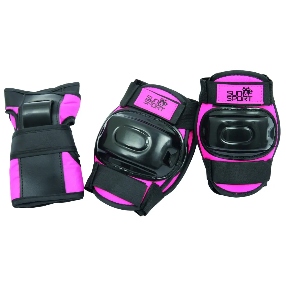 Online Set Protezioni Per Pattinaggio, Bici E Altre Attivita Sportive Regolabili, Adatti A Bambini Fino A 50 Kg Disponibile In Rosa E Blu Accessori Per Attivita Sportive