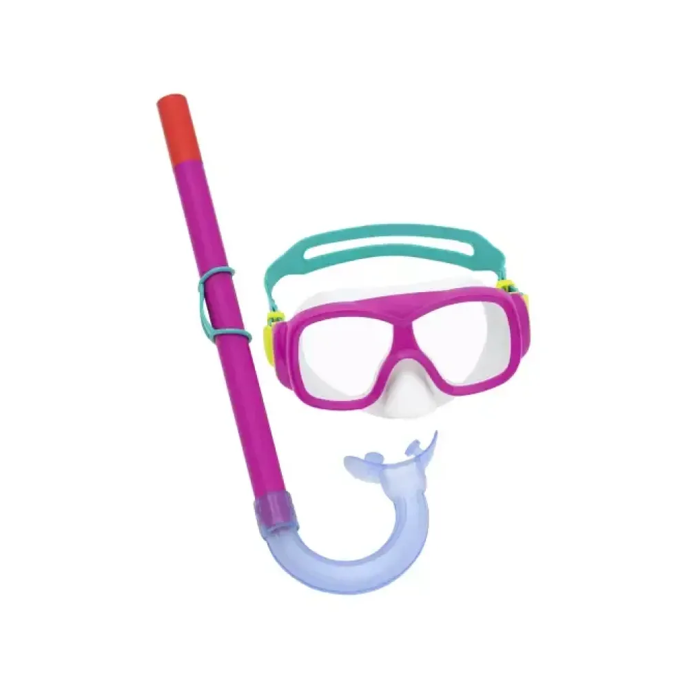 Set Snorkeling Freestyle, 7-14 Anni, 2 Colori Assortiti, Protezione Uv, Lenti In Policarbonato Maschere E Pinne