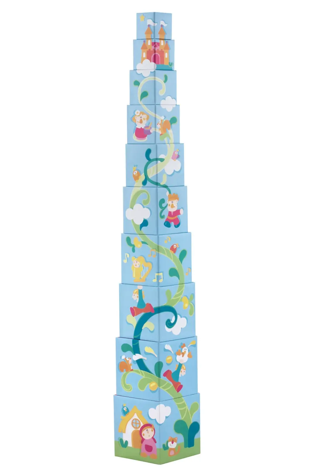 New Sevi Impilabile Cubi Fiaba (10 Pz) Giochi Educativi In Legno