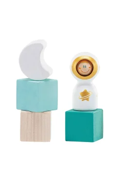 Clearance Sevi Set Cubetti "Astronauta Con Secchiello" (37 Pz) Giochi Educativi In Legno