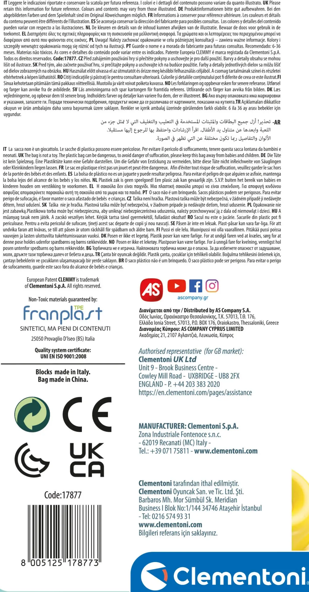 Online Soft Clemmy Sacca 20 Mattoncini Costruzioni Bambini