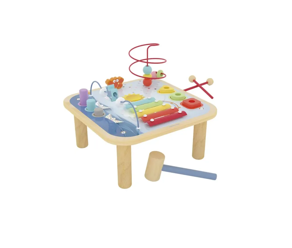 Outlet Tavolino Multiattivita' Giochi Da Tavolo In Legno