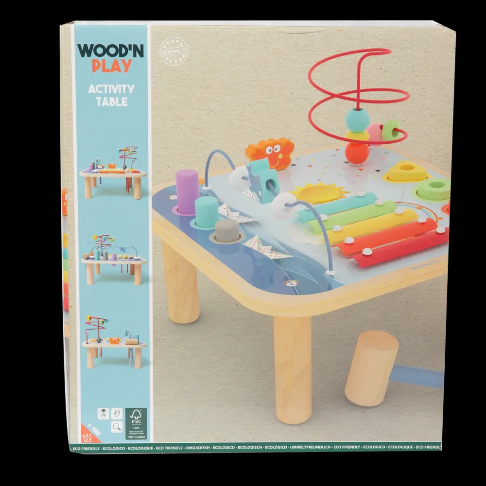 Outlet Tavolino Multiattivita' Giochi Da Tavolo In Legno