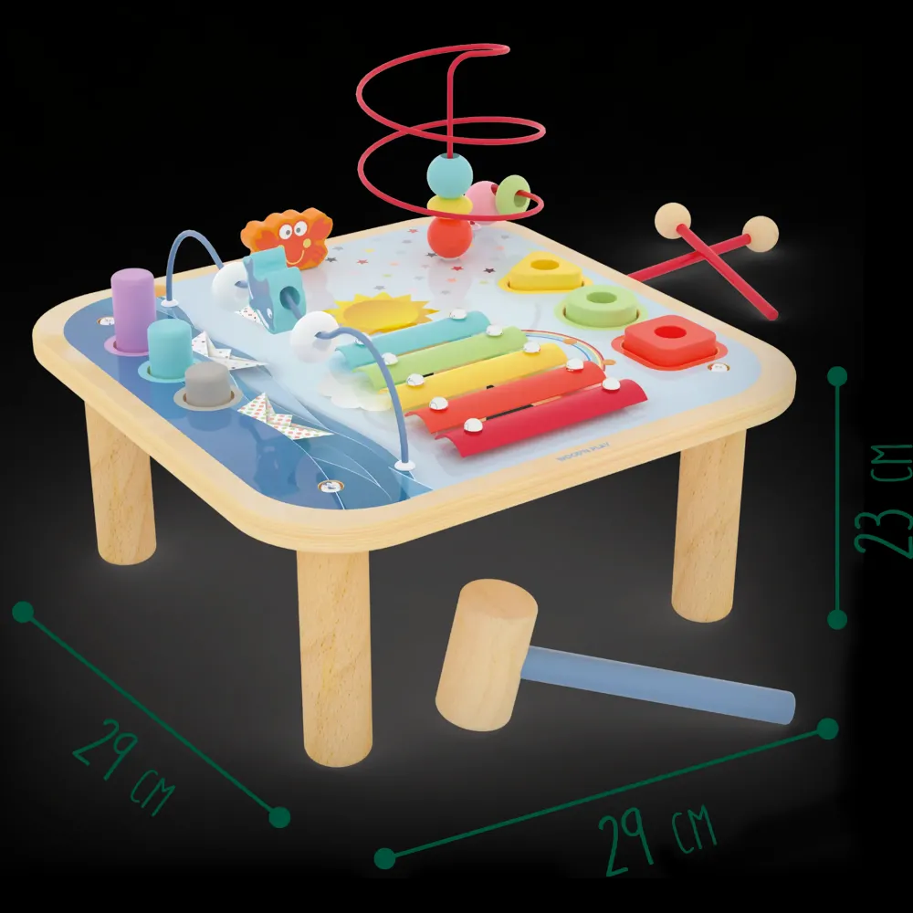 Outlet Tavolino Multiattivita' Giochi Da Tavolo In Legno