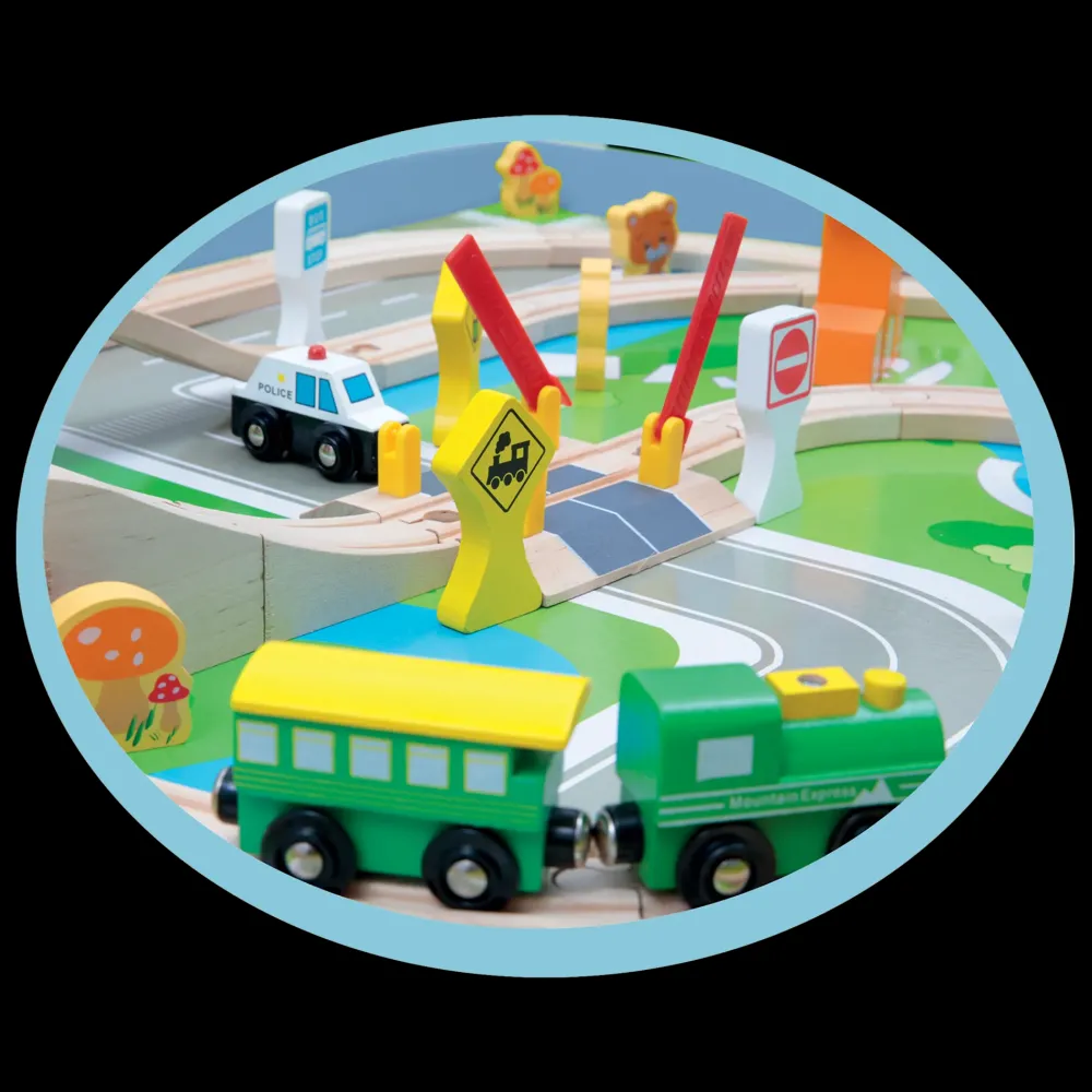 Clearance Tavolo Gioco Con Pista Treno Giochi Educativi In Legno