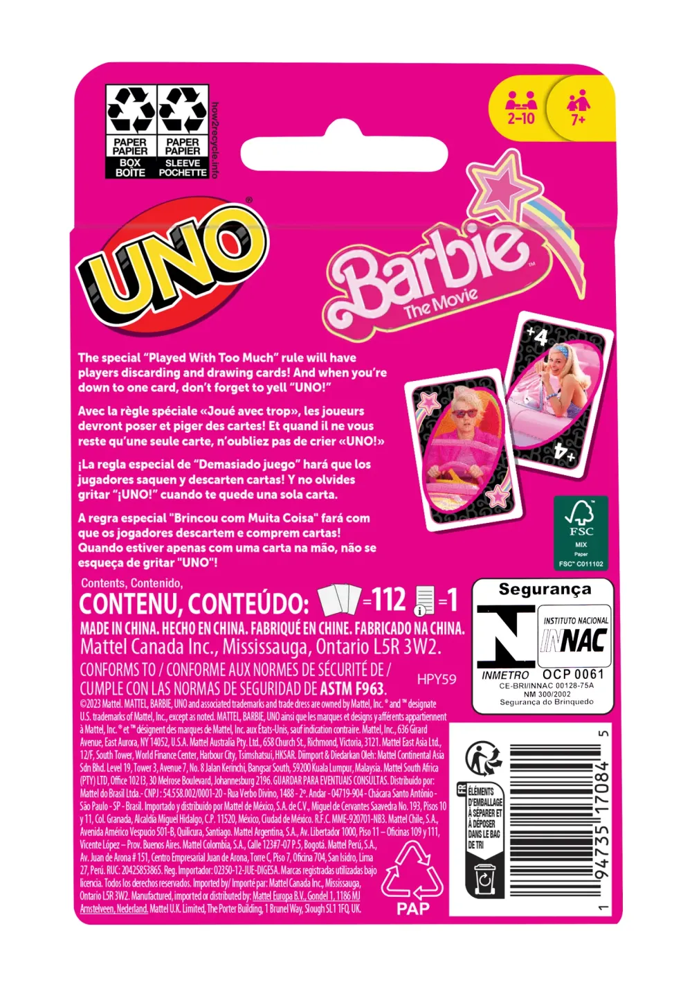 Clearance Barbie The Movie Gioco Di Carte Ispirato Al Film Di Barbie, Per Serate Di Gioco In Famiglia E Feste Tra Amici, 7+ Anni, Hpy59 Giochi Di Carte