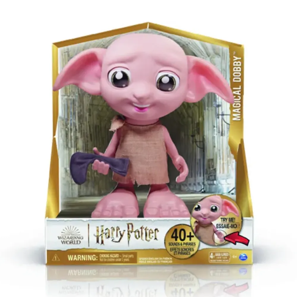 Wizarding World , Elfo Interattivo Di Dobby, Con Calzino, Oltre 30 Suoni E Frasi, Alto 21,6 Cm, Giocattoli Per Bambini Dai 6 Anni In Su Tablet E Giochi Interattivi
